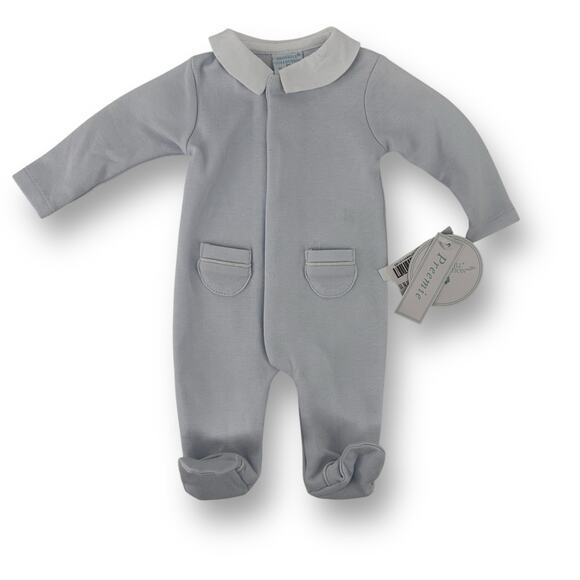 Edgehill Collection Preemie Baby Boy Coverall Lot Smocked Embroidered Dog - Picture 11 of 11